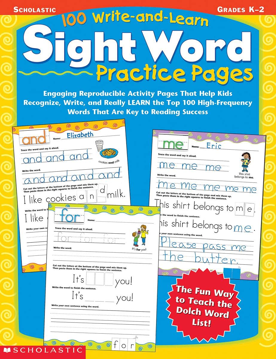 100 Write-and-Learn Sight Word Practice Pages: Engaging Reproducible Activity Pages That Help Kids Recognize